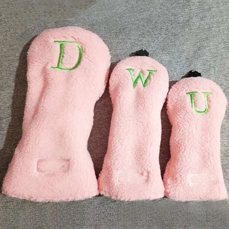 Simple Fashion Golf Driver HeadCover Club Head Protective Covers Pink Color Protector Golf Supplies 250114