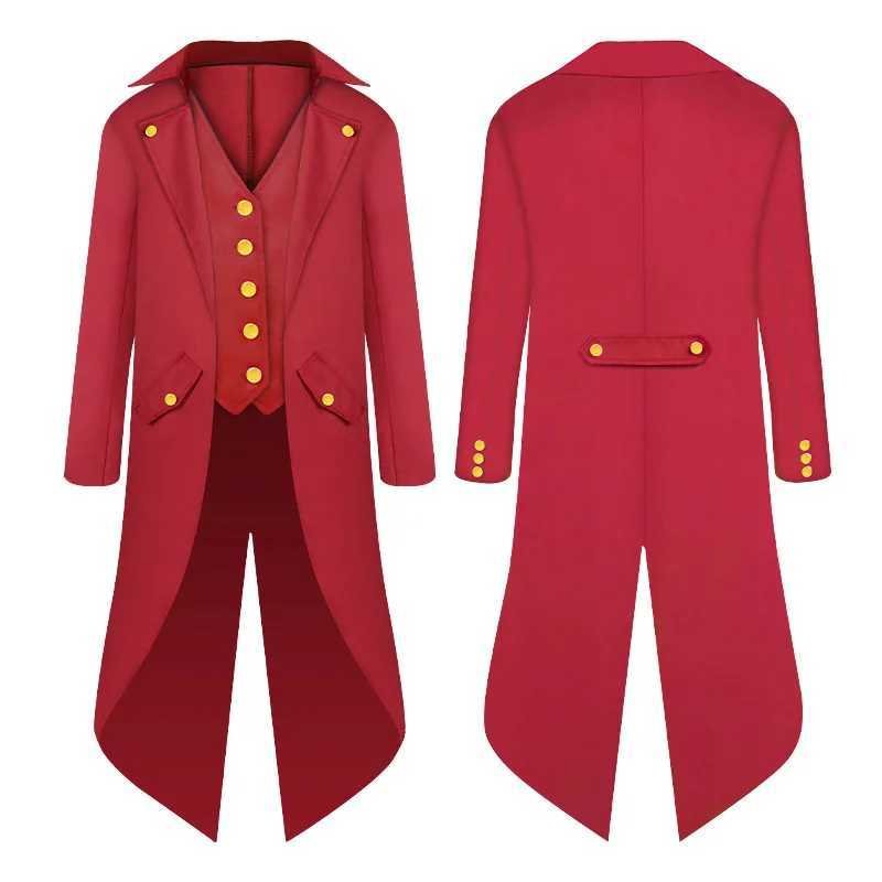 Kids Medieval Victorian Costume Tuxedo Gentlema Tailcoat Gothic Steampunk Trench Coat Frock Outfit Overcoat Uniform For Boy W250117