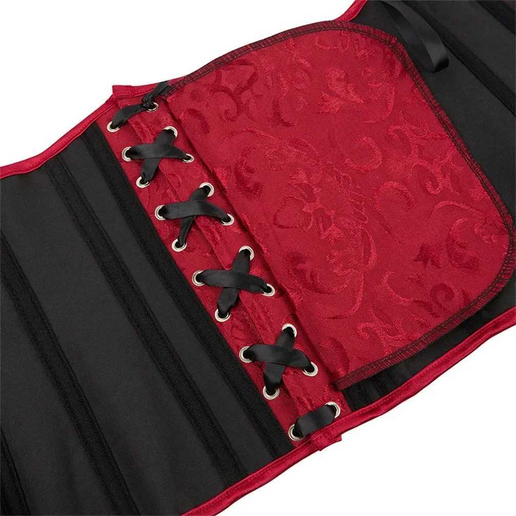Women Corsets Top Floral Bustiers Lace Up Boned Corset Vintage Corselet Sexy Gothic Bustier Satin Korsett Rave Costume Plus Size W250120