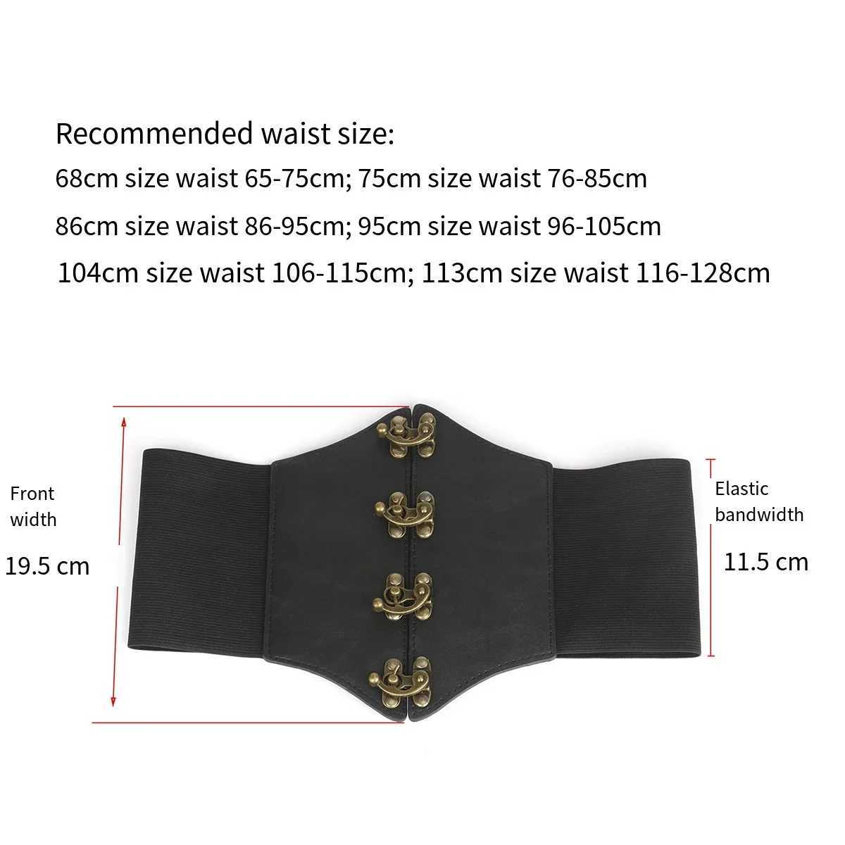 Vintage large-sized sealed womens wide waist decoration steam punk belt womens multi-dimensional design tight corset W250120