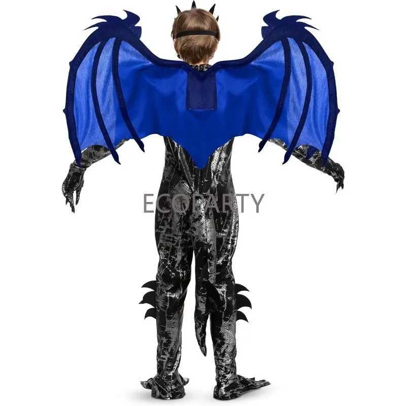 Kids Halloween Dragon Costume Boys Dragon Wings Tail and Mask Set for Children Cosplay Carnival Party Dress Up W250117