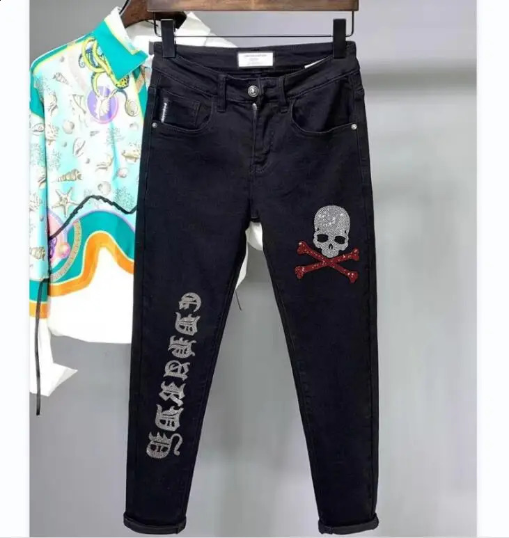 Mens Male Trousers Rhinestone ious jeans mens gifts 250120