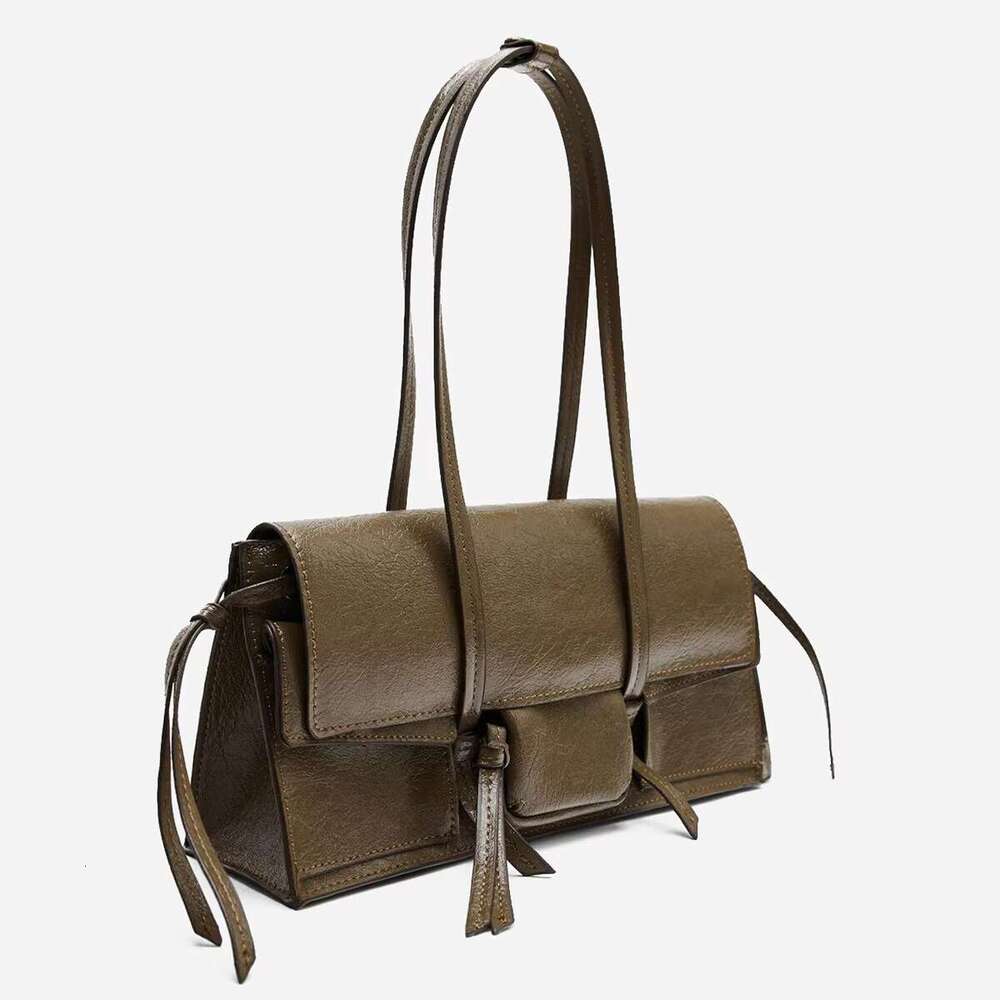 ZA 2024 New Women's Bag Ladies Retro Shoulder Trend Multi-Pocket Personalized Handbag Armpit Lady Bags Designer Fancy