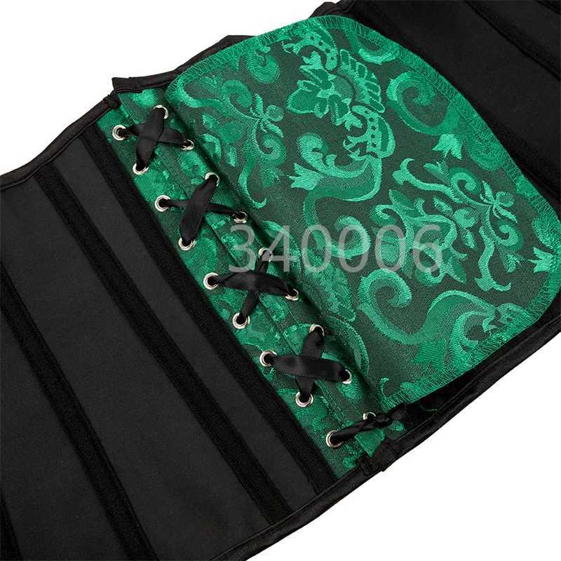 Green tight corset Bustier top sexy lace push up plus size printed tight corset Overbust Gothic Victorian funny retro clothing W250120