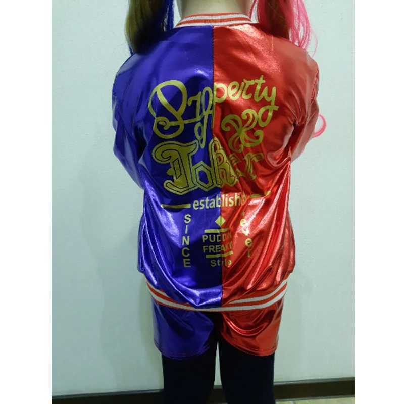 Harleen Quinzel Kids Girls Cosplay Costumes Fantasia Arlequina Halloween Party Dress Jacket Baseball Bat Clothes Set W250117