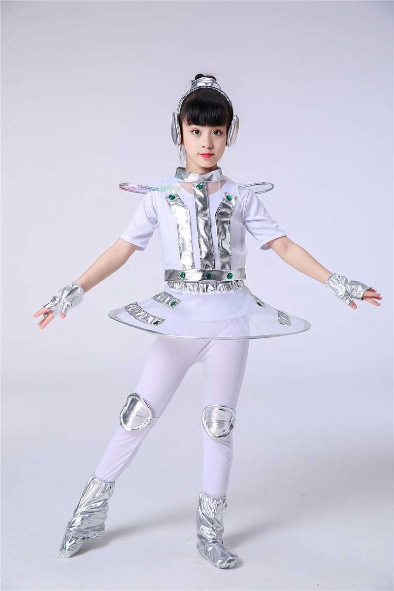 Boys Girls Cosplay Alien Robot Spacemen Astronaut Costume Halloween Carnival Dress Up Outfit Party Kids Role Playing Child Suit W250117