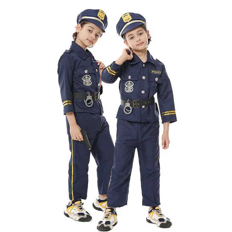 Childrens police costume role-playing childrens game costume performance dance party anime role-playing W250117