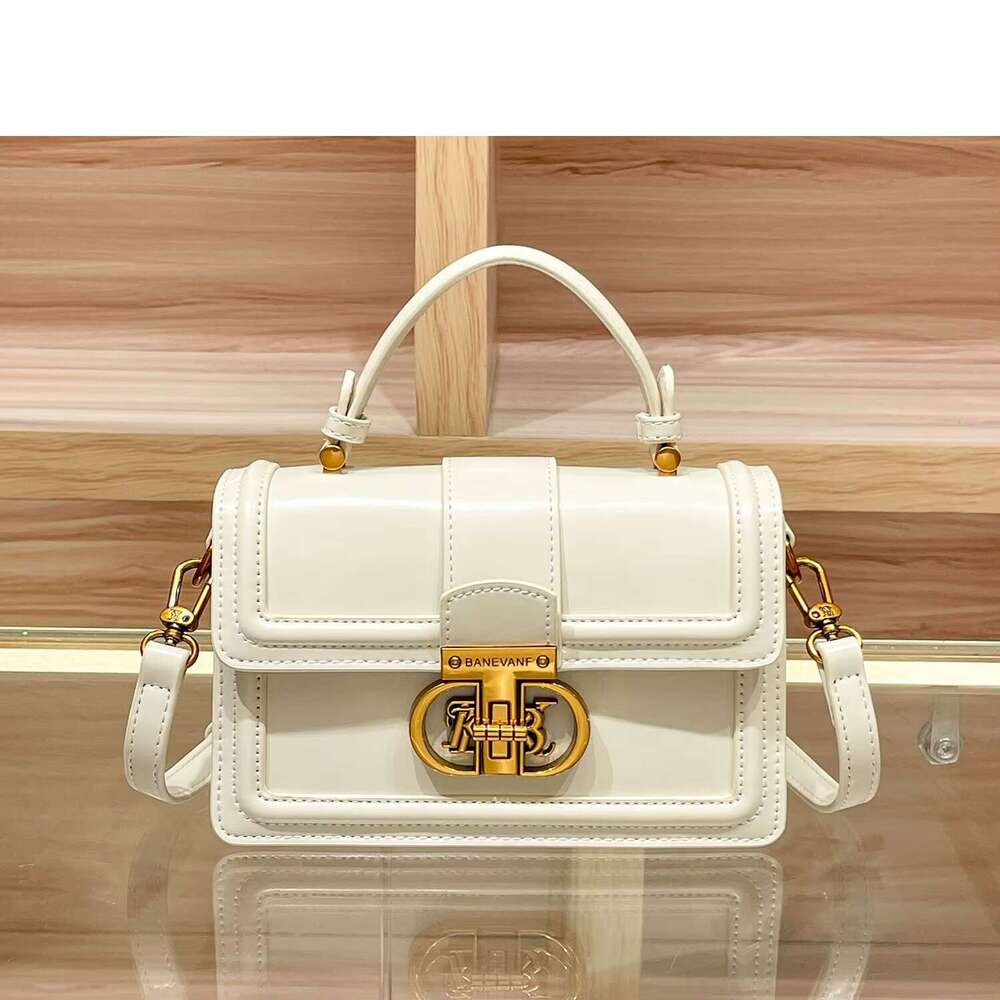 Simple Cowboy Lock Girls Handbag Fashion Splicing Ladies Shoulder Small Square Bag New Letter Girl Crossbody PU Material Metal D