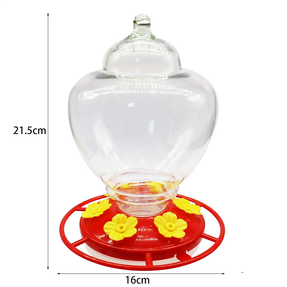 Garden Yard Decoration Practical Bird Feeder Cage Feeder Bottle Hanging Hook Flower Hummingbird Feeder Drinker 250121