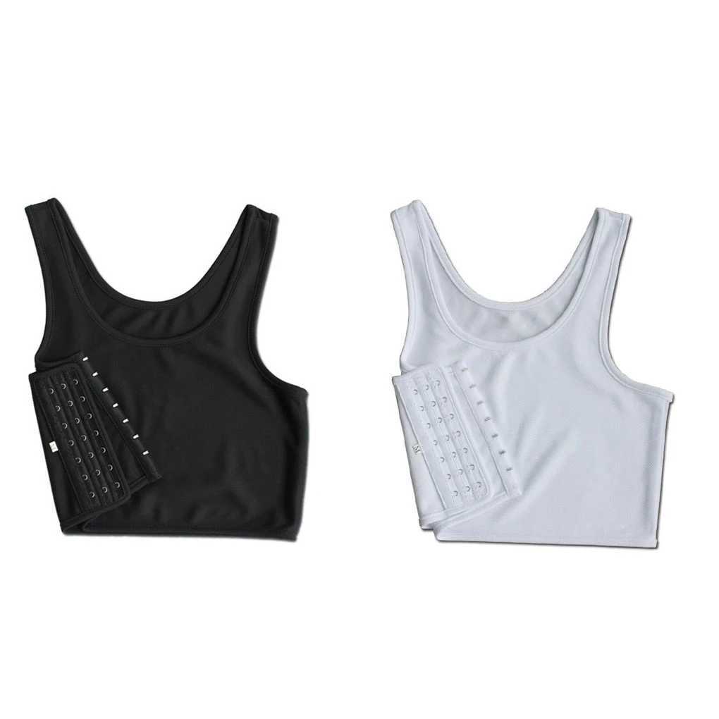 M-XXL Flat Breast Binder Corset Tomboy Lesbian Underwear Women Seamless Summer Short Vest Plus Size Tank Top Shaper Bustier W250120