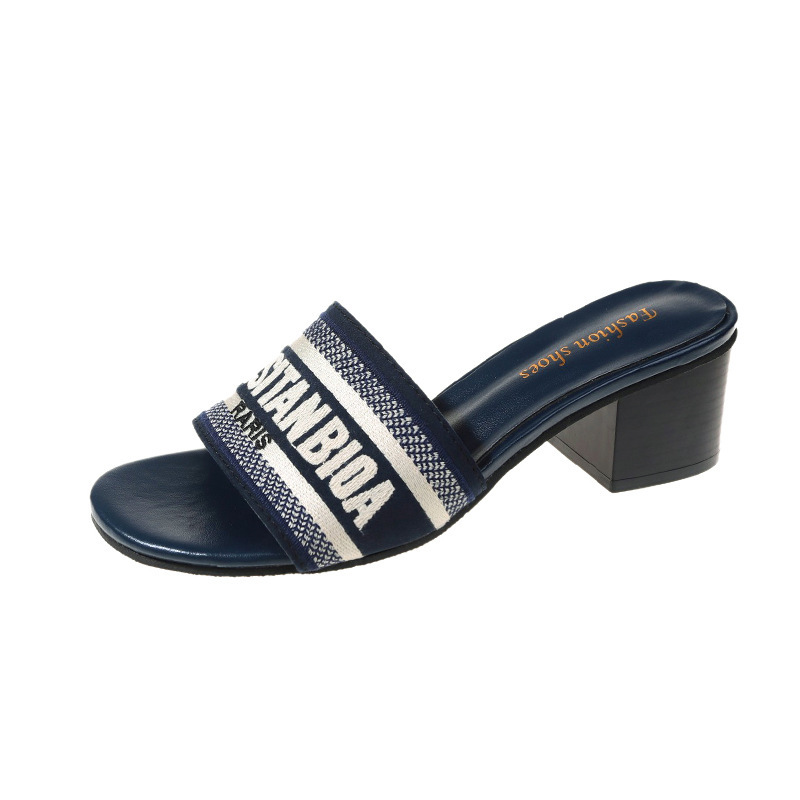 2025 free shipping new designer sandals for womens black grey blue Summer casual hot beach shoes high heels slippers