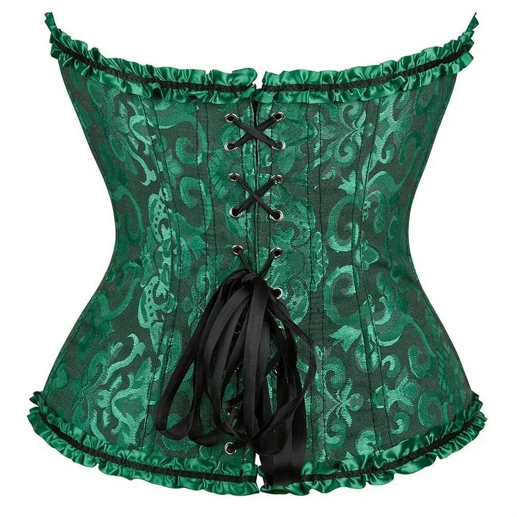 Womens Corset Vintage Corsets Floral Jacquard Bustier Zipper Bustiers Lace Up Corsage Party Night Costumes Rave Outfit Plus Size W250120