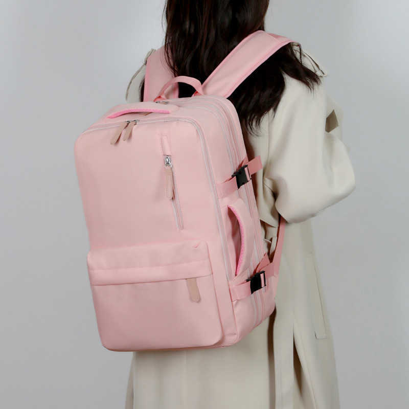 Mens backpack high end large capacity travel bag womens trendy college student backpack expandable laptop bag