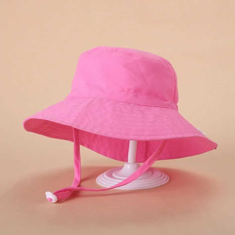 Children Hat Toddler Boys Girls Summer Cartoon Panama Sun Hat Baby Beach Fisherman Bucket Hat Kids Ear Cover Caps 0-8 Years M250121