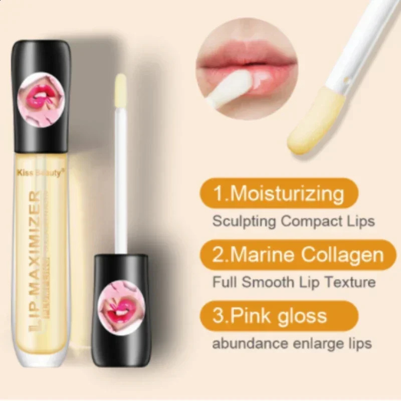 5ml Sexy Plumping Lip Oil Collagen Increase Mouth Repair Reduce Lip Tenderness Enhance Moisturizing Care Essence Bright White 250121