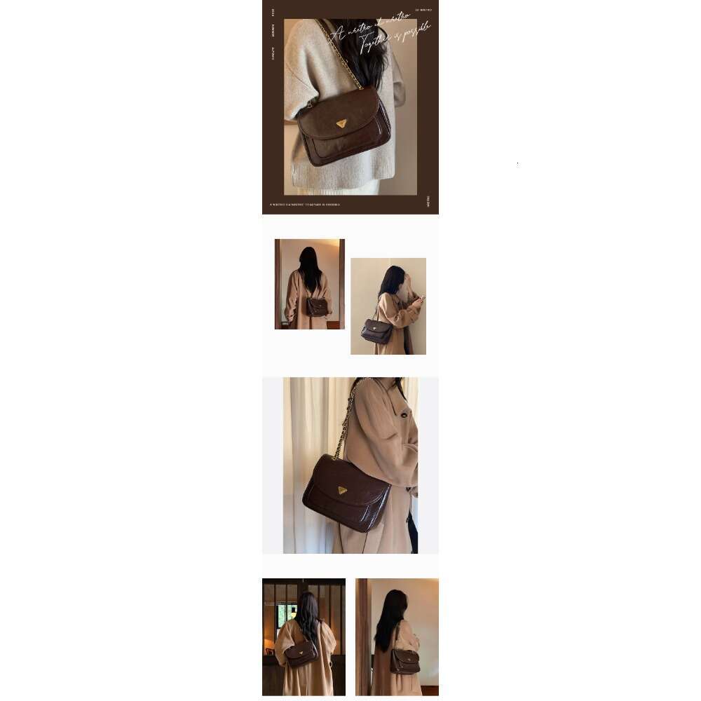 Fashion Women Bags Designer Crossbody Shoulder Retro British Style Chain