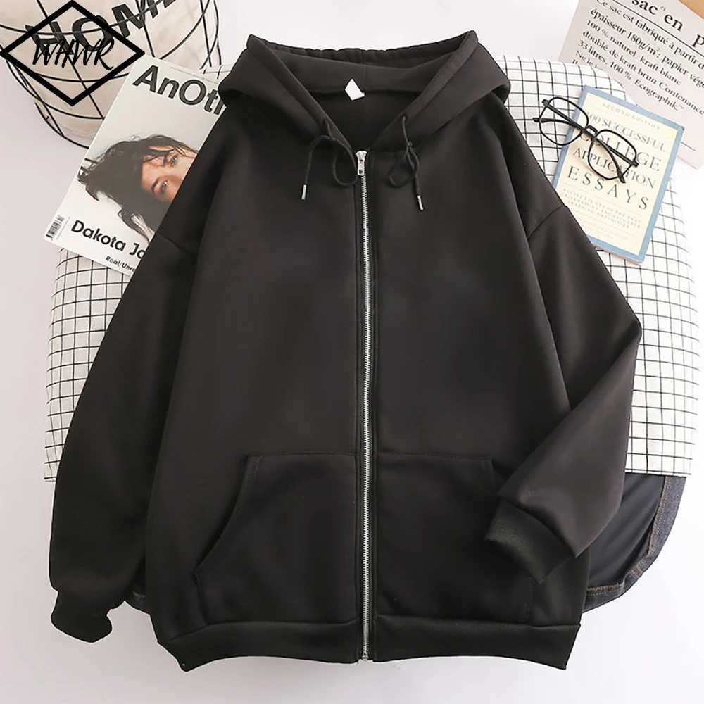 Spring Autumn Men Zip Up Jackets Hip Hop Streetwear Sweatshirts Y2k Hooded Women Long Sleeve Casual Coats Loose Hoodies W250117