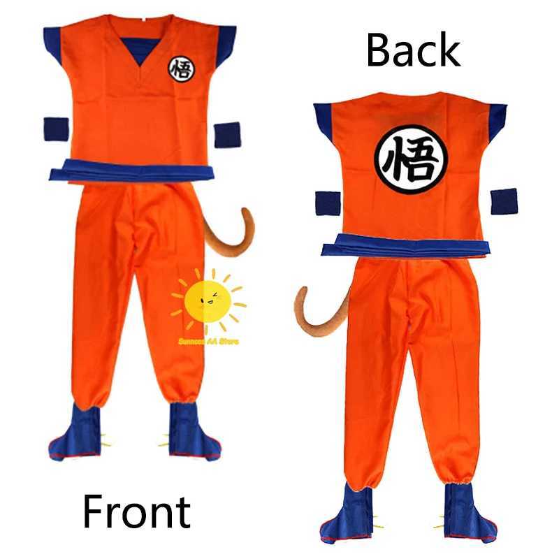 Halloween Kids Adult Goku Costume Anime Son Goku Cosplay Costume Uniform Wig Gift Halloween Carnival Party Clothes for Man Woman W250117