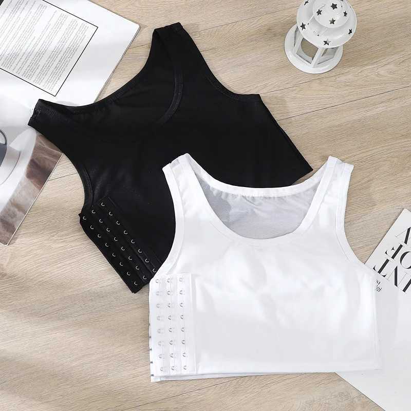 ALLTOOALL Women Breast Binder Tomboy Corset Trans Vest Side Buckle Short Top Tomboy Wrap Bandage Binder Transboy Chest Underwear W250120