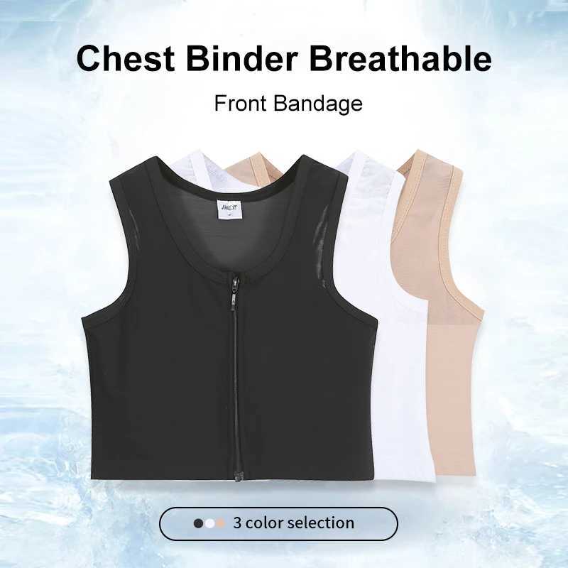 Central Zipper Chest Binder Front Bandage Breast Binder FTM Trans Binder Lesbian Binder Tomboy Corset For Women W250120