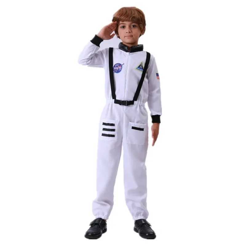 Child Astronaut Dress Up Costume Toddler Cartoon Space Odyssey Adventure Onesie Halloween Role Play Party Performance Costume W250117
