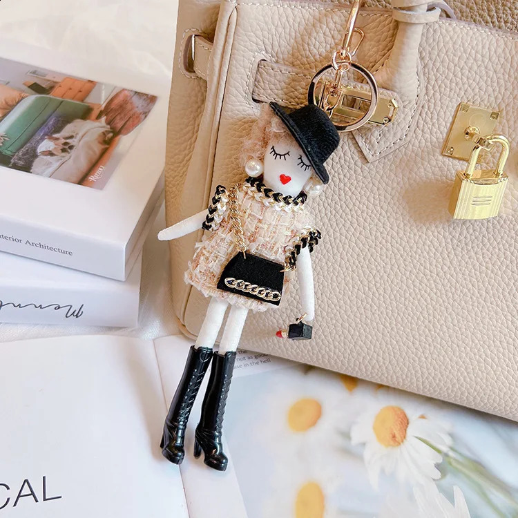 Cute Plush Doll Keychain for Women Girl Dolls Pendant Key Chain Bag Keyring Jewelry Gifts250114