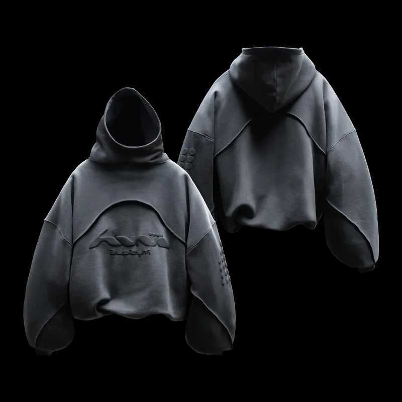 Harajuku Baggy Hoodie Y2K Letter Pattern Printed Splicing Design Sweatshirt Gothic Vintage Men Women Oversized Casual Pullover W250117