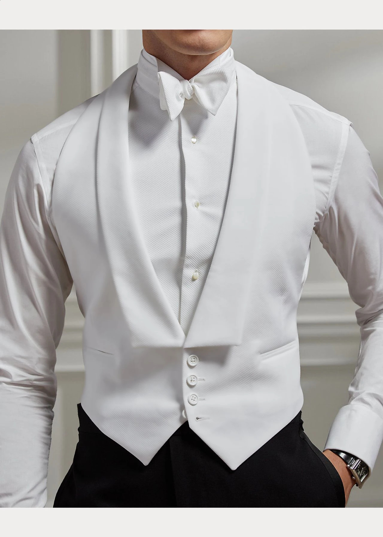 Mens Vest Wedding Lapel Single Breasted Two Pocket Slim Fit Sleeveless Jacket Male Waistcoat Groomsmen Chaleco hombre vestir 250114