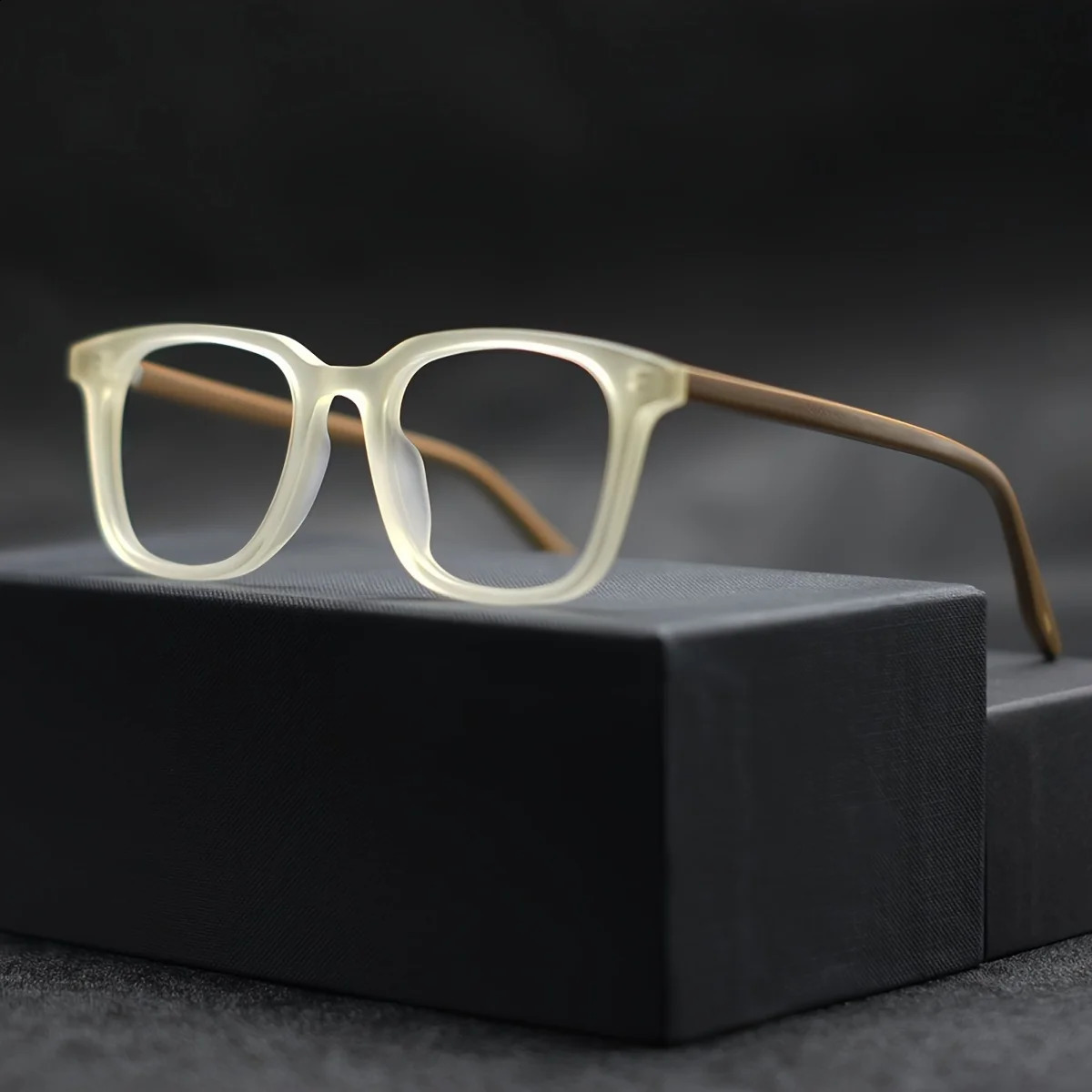1pc Square Glasses Frame Unisex Lightweight Eyeglasses with Clear Lenses for Women Men Eyewear 250515