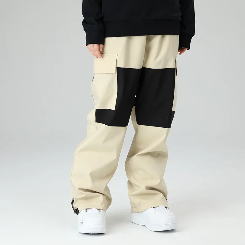 Skiing Pants Loose Women Windproof Snowboard Pants Outdoor Sports Snow Pants 2025 Men Ski Trousers Winter Warm Ski Cargo Clothes 250122