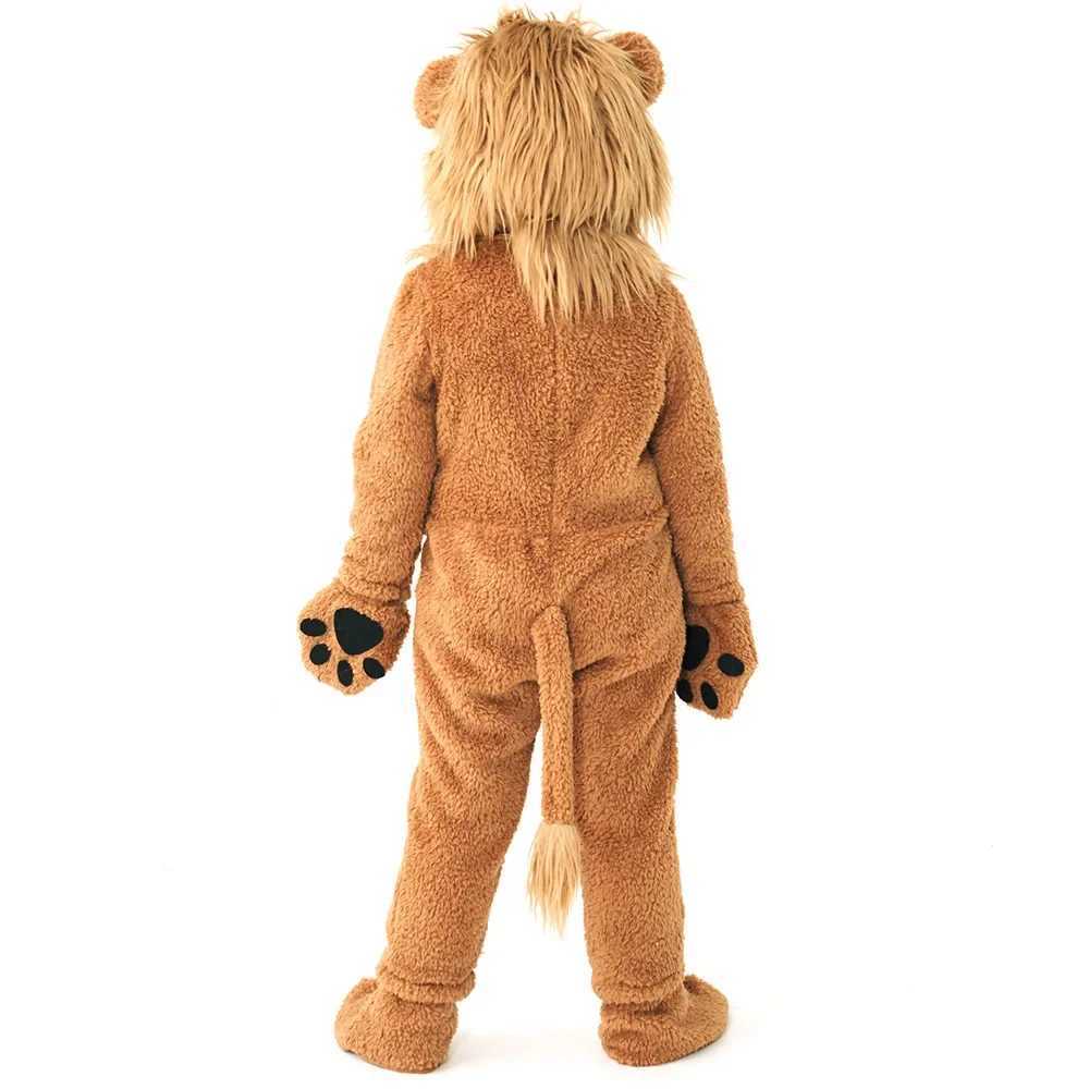 2-12Y Children Kids Lion King Costume for Boys Deluxe Full Set Halloween Purim Animal Themed Party Fancy Dress Fleece W250117