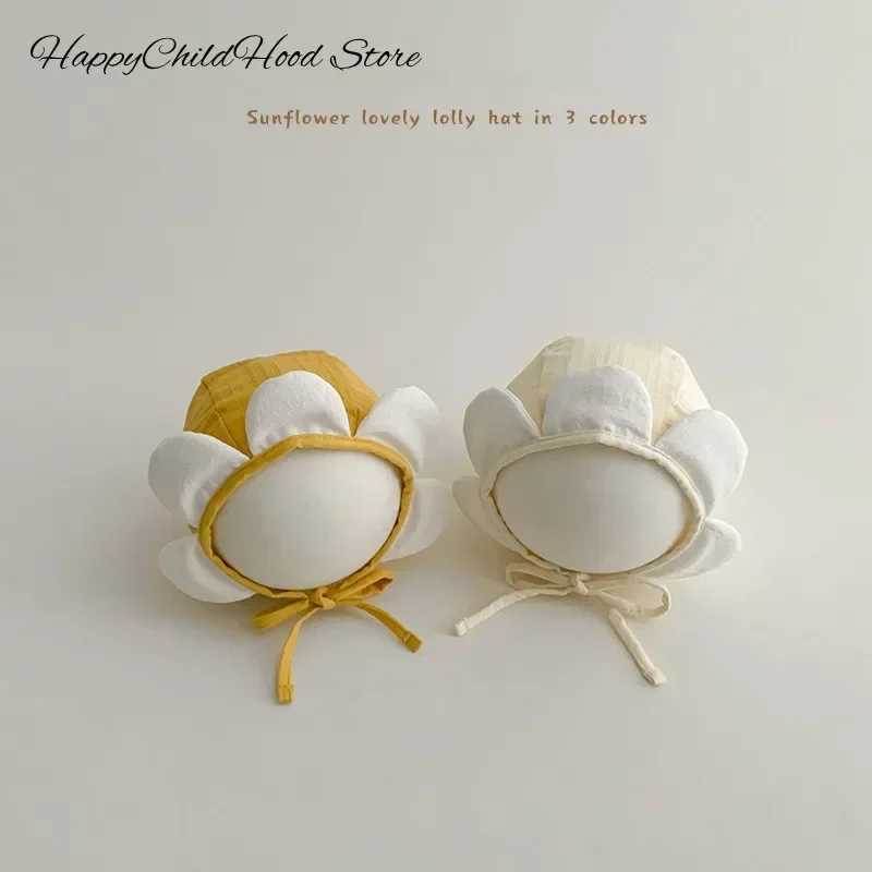 Baby Beanie Ins cute sunflower hat suitable for toddlers baby boys and girls spring summer windproof hat suitable for babies aged 3-16 months T250121