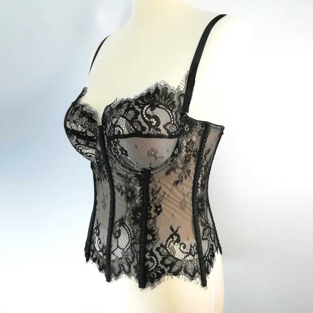 Elegant and sexy lace womens tight corset lace womens Bastille girl slim evening dress crop womens club party shaping top W250120