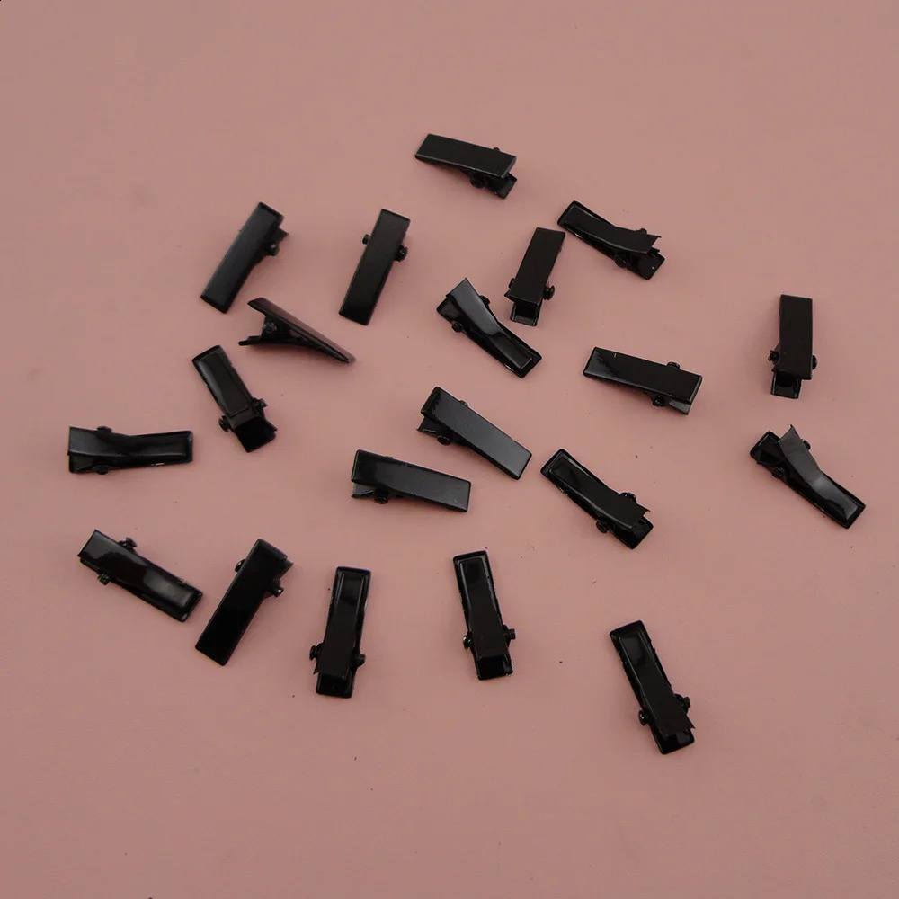 100PCS 20mm Silver Black Rectangle Plain Mini Metal Alligator Clips with Teeth DIY Hair Jewelry Small Hair Barrettes Hairpin 250120