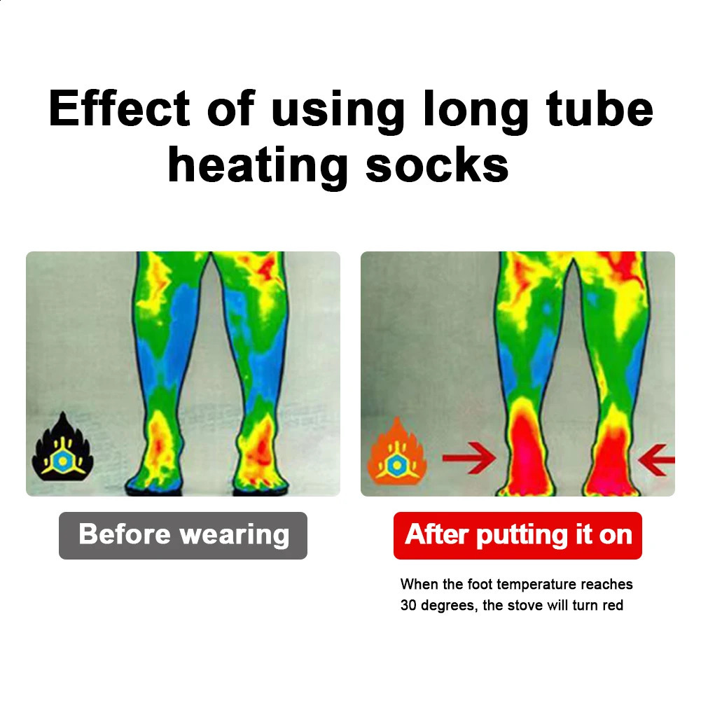 Electric Heated Socks 3 Level Temperature Winter Warm Thermal Socks Fast Heating Foot Warmers Washable for Outdoor Skiing Hiking 250120