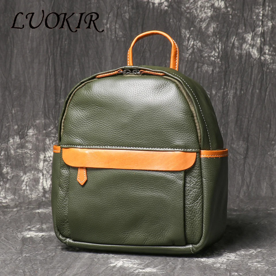 LUOKIR Trendy Womens Small Backpack Versatile Fashion Leather Small Backpack Lightweight Casual Travel Bag School Bag 250122