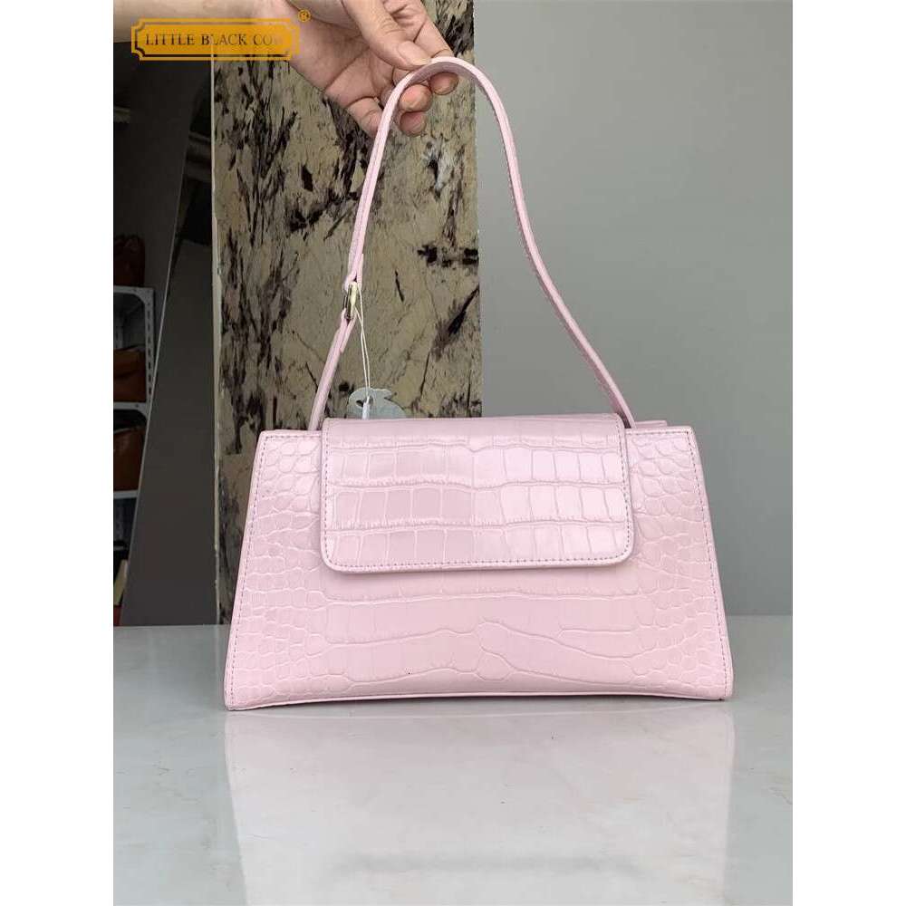 Elegant Ladies Crocodile Pattern Split Leather Underarm Bag Women Party Flap Totes Handbag Fashion Office Work Shoulder Bags