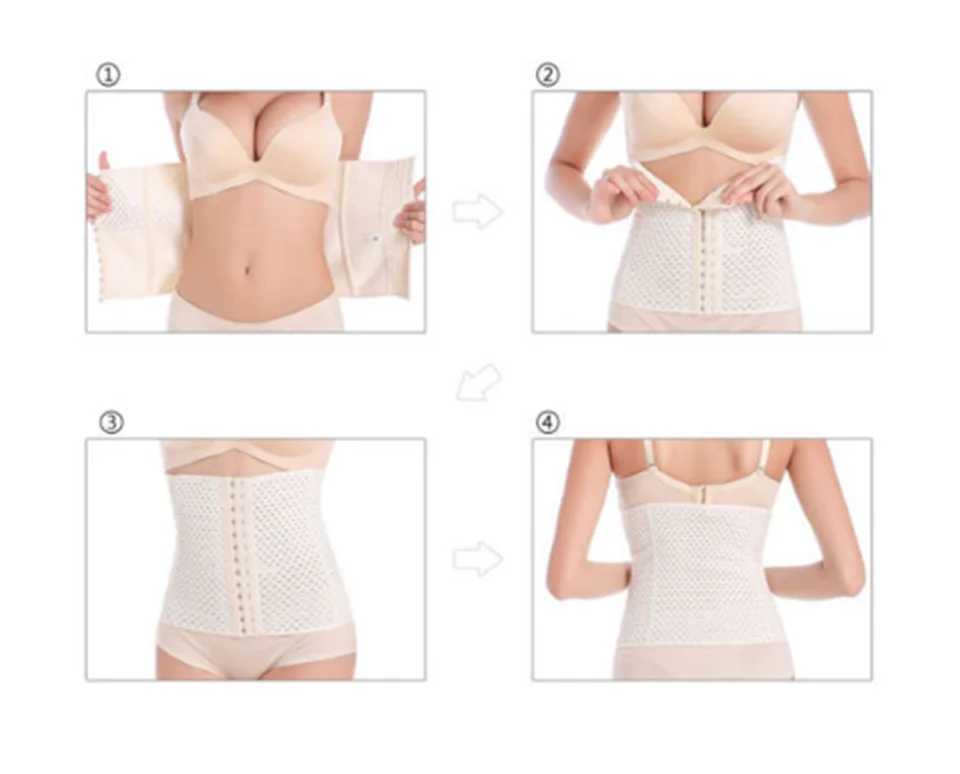 Womens Latex Waist Trainer Body Shaper with Zipper Cincher Corset Top Slimming Belt Fitness Sheath Shapewear Plus Size XXL W250120