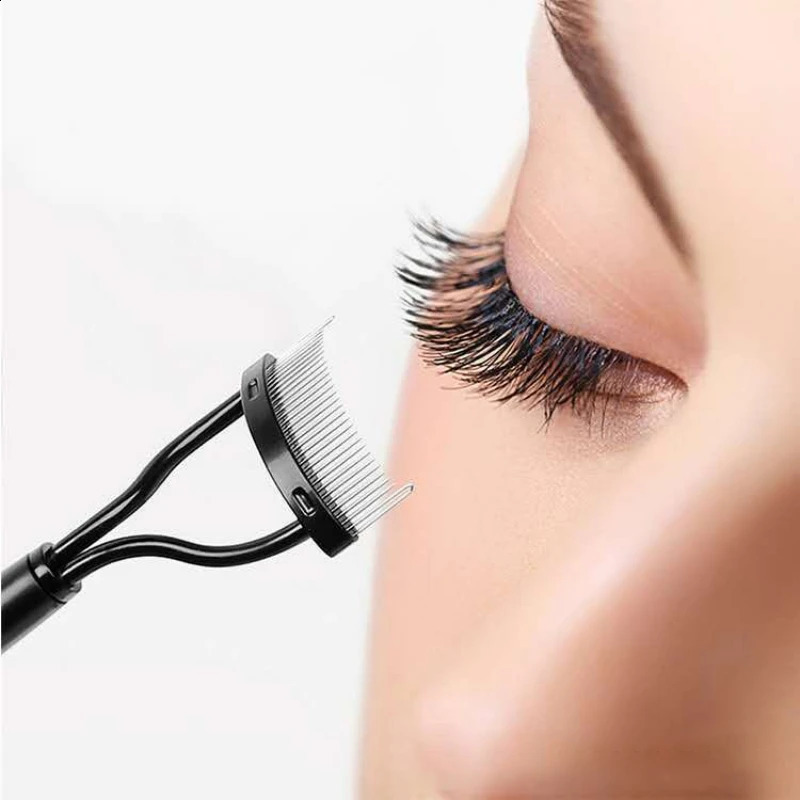 Eyelash Separator Metal Teeth Straight Curler Beauty Makeup Stainless Brush Comb Mascara Curl Tool 250115
