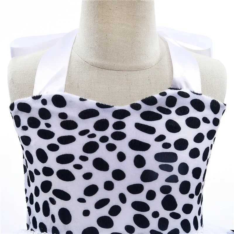 Dalmatian Dog Tutu Dress LED Light Baby Girl Spotted Animal Halloween Costume Preschool Puppy Dress Childrens Clothing 10T W250117