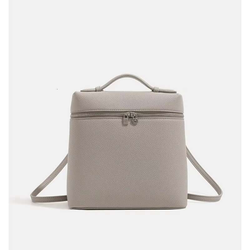 Real Leather First Layer Cowhide Portable Large-Capacity Rice Box Backpack Fashion Casual Versatile Shoulder Bag