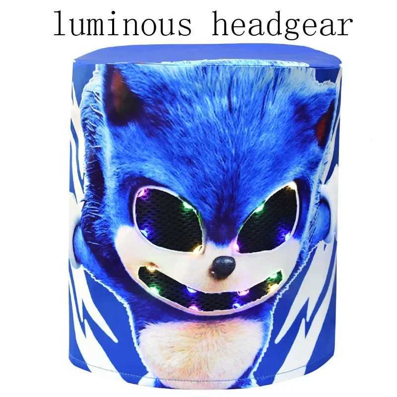 Kids Cosplay Costume Boys Sonicing Mask Interesting Costumes LED Mask Suit Music Halloween Party Costume for Kids W250117