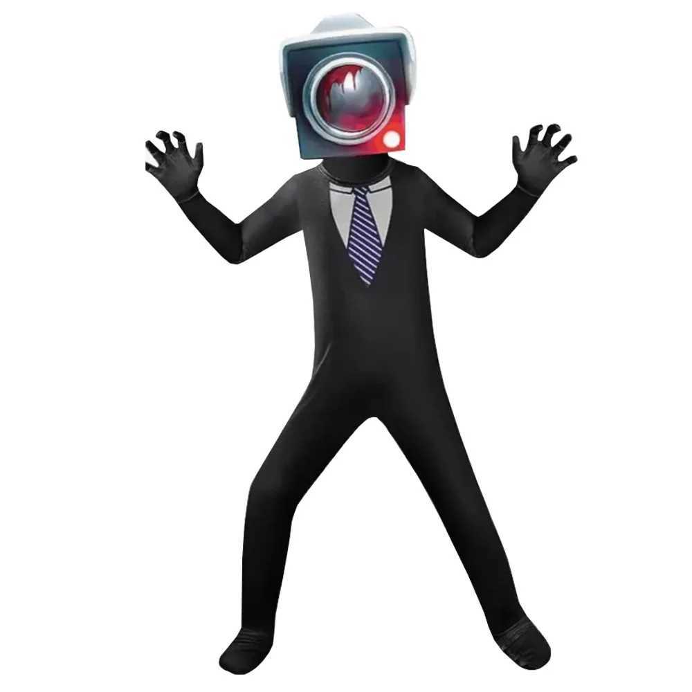 Anime Skibidi Toilet Cosplay Audio Man Camera Man Tv Man Costume Jumpsuit Mask Full Set Halloween Party Men Adult Child Costume W250117