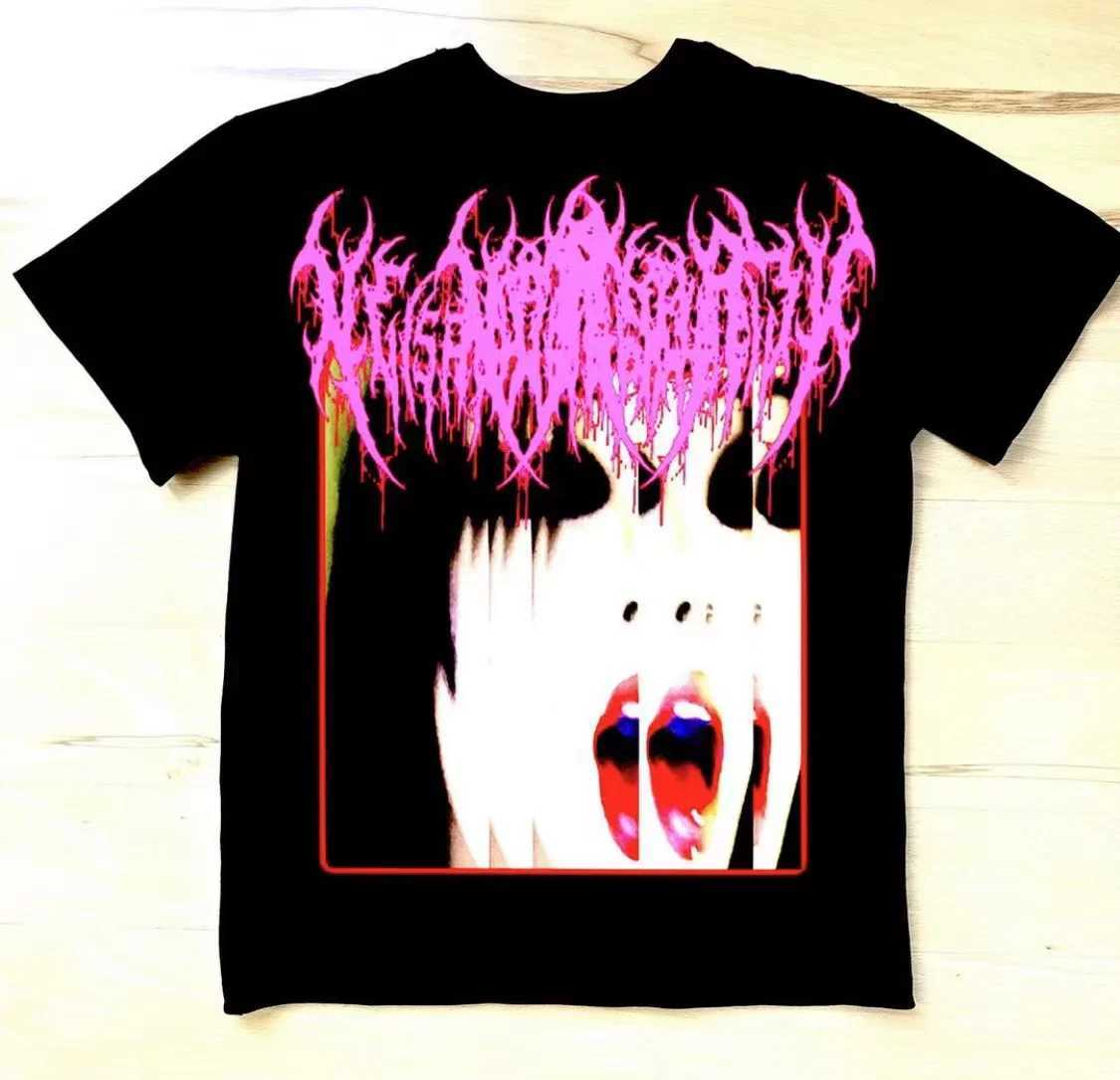Summer top short sleeved Y2K personalized print dark retro gothic 2000 punk style Korean fashion 2024 American top T-shirt W250117