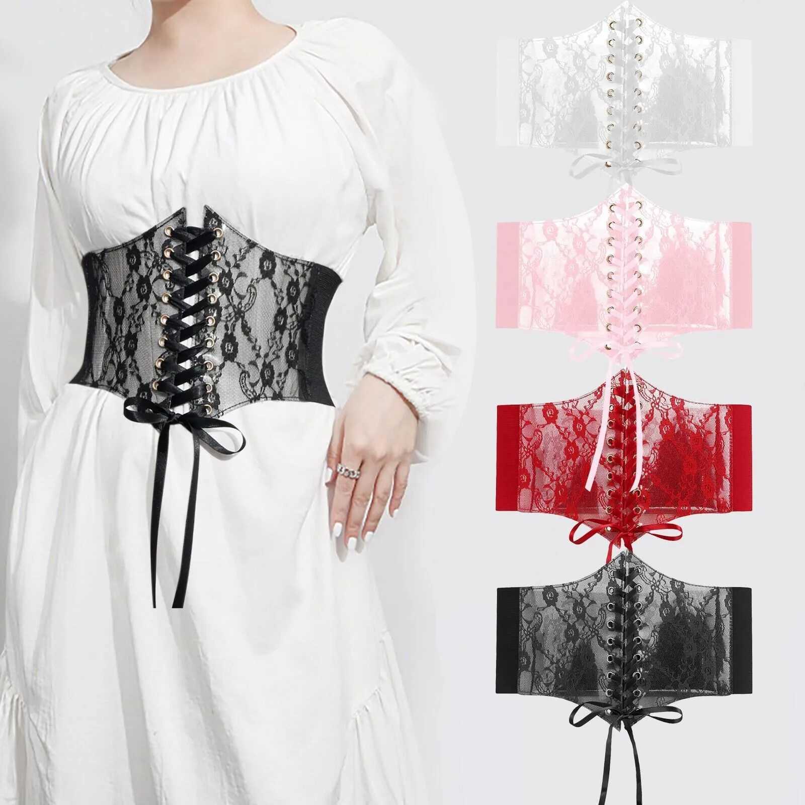 Black White Red Pink Body Shapewear Women Gothic Clothing Underbust Waist Cincher Sexy Bridal Corsets and Bustiers Corset Belt W250120