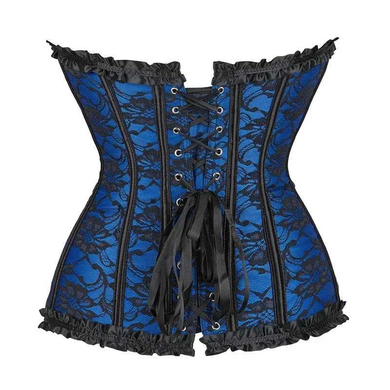Corset Top Bustier Sexy Women Plus Size Overbust Corselet Blouse Lace-up Floral Gothic Brocade Vintage Fashion Medieval W250120