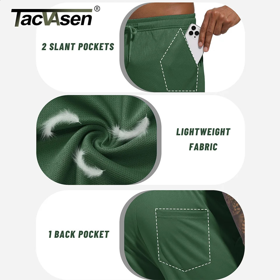 TACVASEN Lightweight Sweatpants Mens Quick Dry Workout Athletic Pants Summer Fitness Elastic Waist Running Gym Hiking Jogger 250122