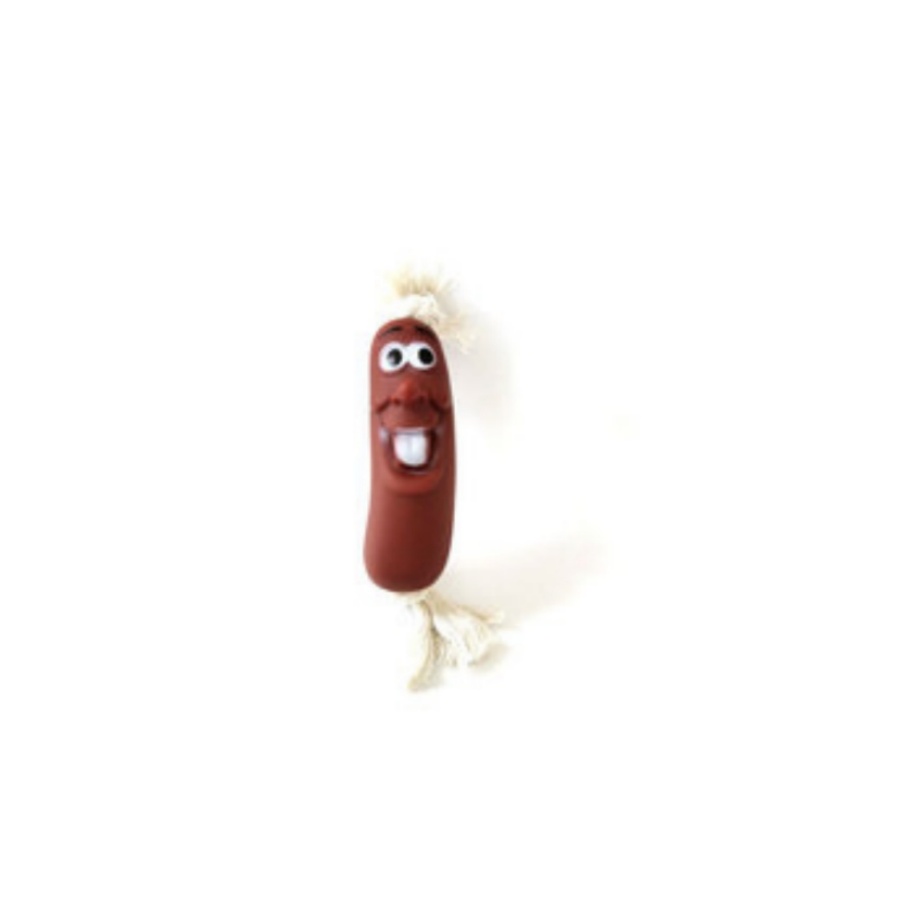 Vinyl pvc Pet Cartoon Sausage Corn Cat Dog Teeth Grinding Knot Interactive Toy Pet Supplies