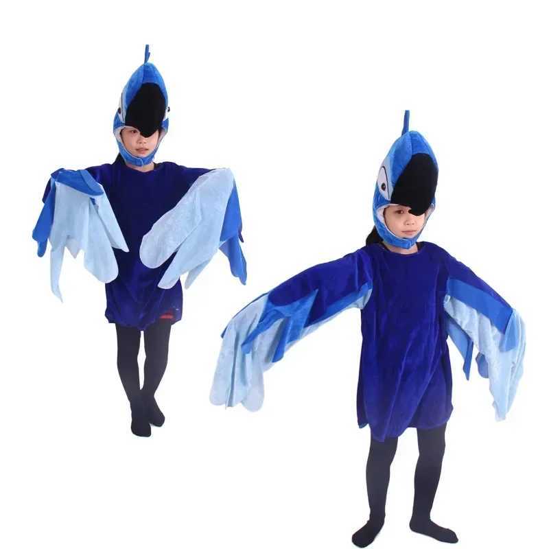 Adult Children Cartoon Animal Parrot Performance Clothing Red Gold Dance Costume Cosplay Props W250117