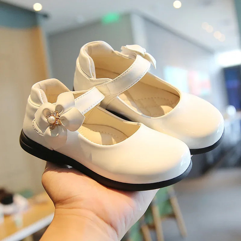 Girls Black Party Leather Shoes British Style Soft Kids Fashion Sweet Princess Mary Jane Performance 2024 School Dress Shoes 250121